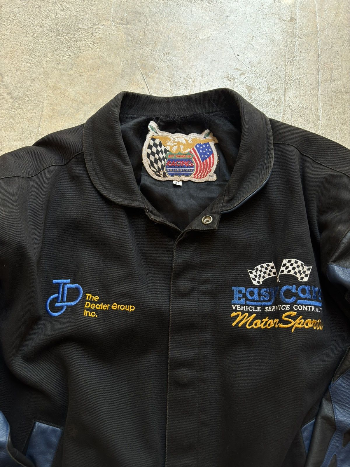 Jeff Hamilton VINTAGE 90s Jeff Hamilton Racing Jacket EasyCare MotorSports Size US XL / EU 56 / 4 - 5 Thumbnail