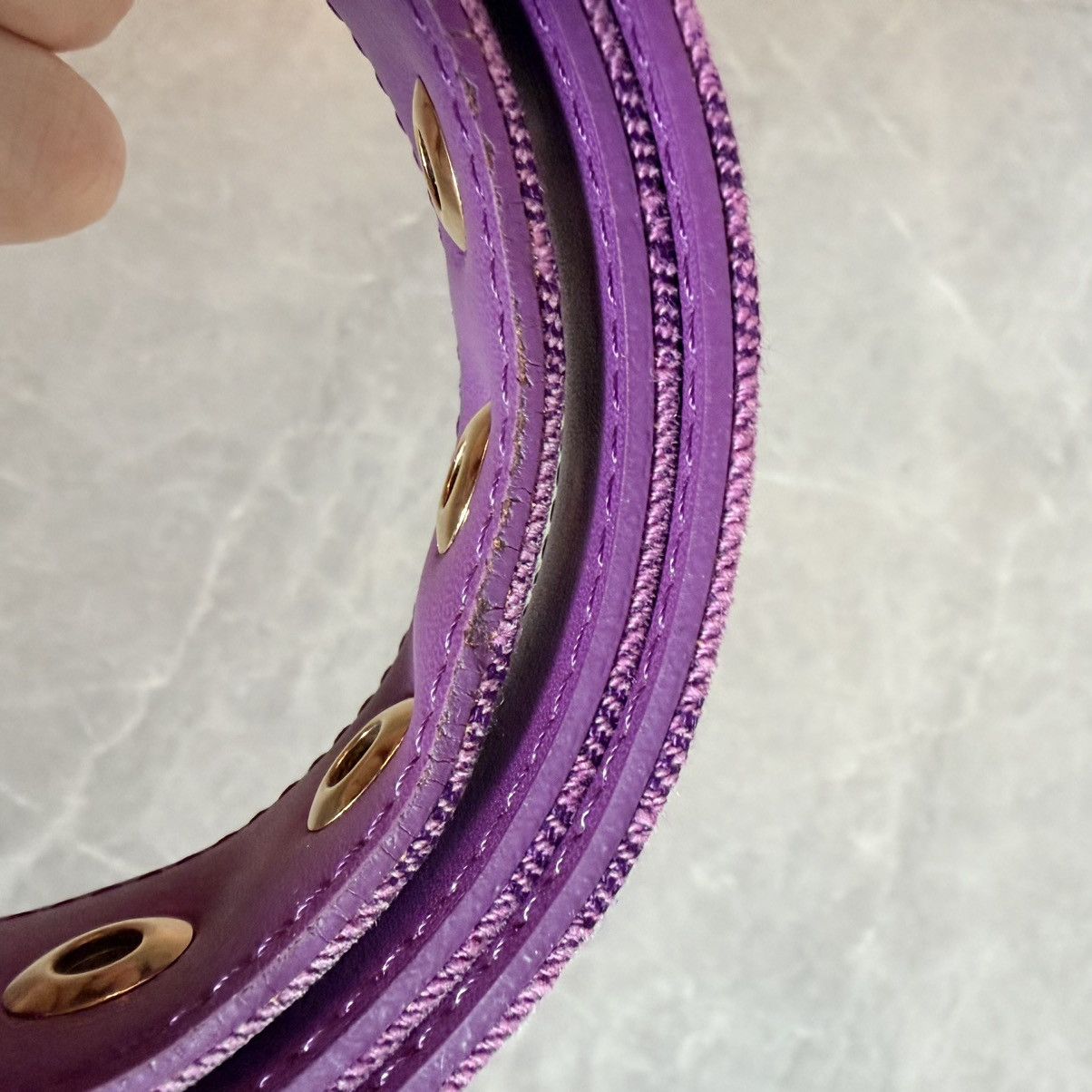 Louis Vuitton 2019 monogram denim 95cm belt purple Size ONE SIZE - 15 Thumbnail