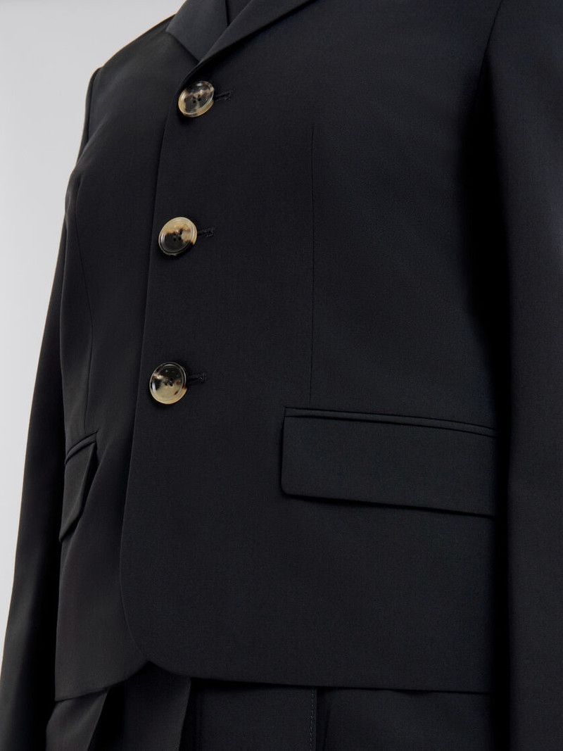 Marni o1f1d3z0326 Wool Blend Jacket in Black Size L / US 10 / IT 46 - 5 Thumbnail