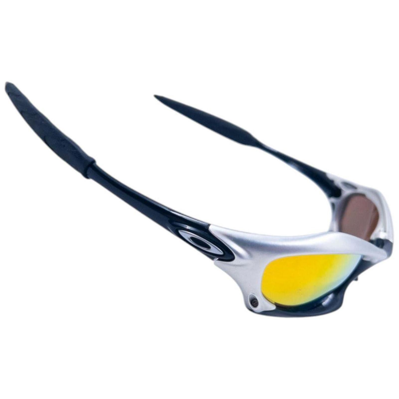Oakley Vintage 2003 Oakley Splice Black Fire Iridium Sunglasses Size ONE SIZE - 3 Thumbnail