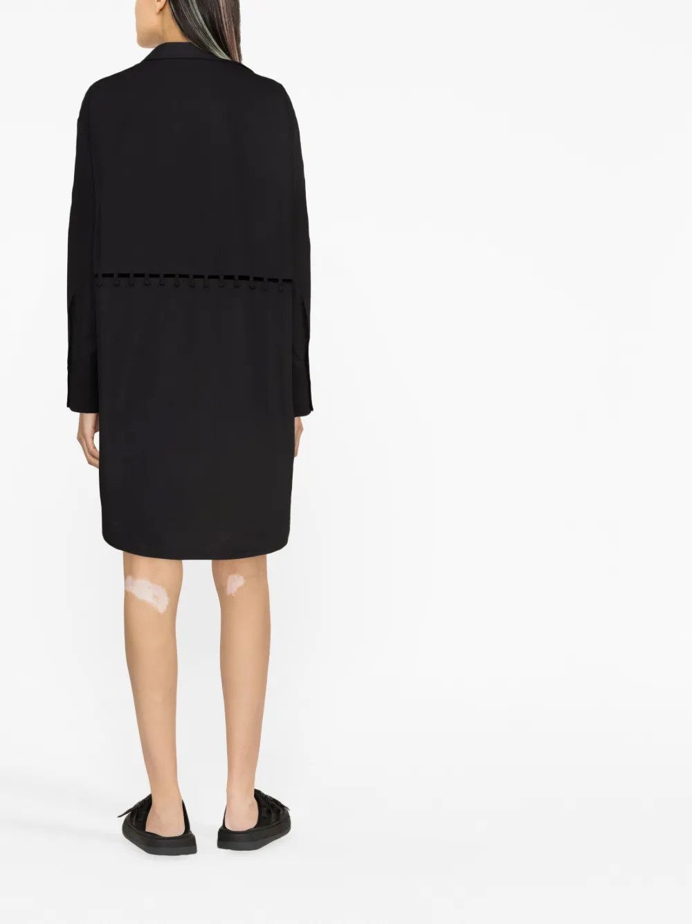 Palm Angels o1y1125 Shirt Mini Dress in Black Size M / US 6-8 / IT 42-44 - 3 Thumbnail