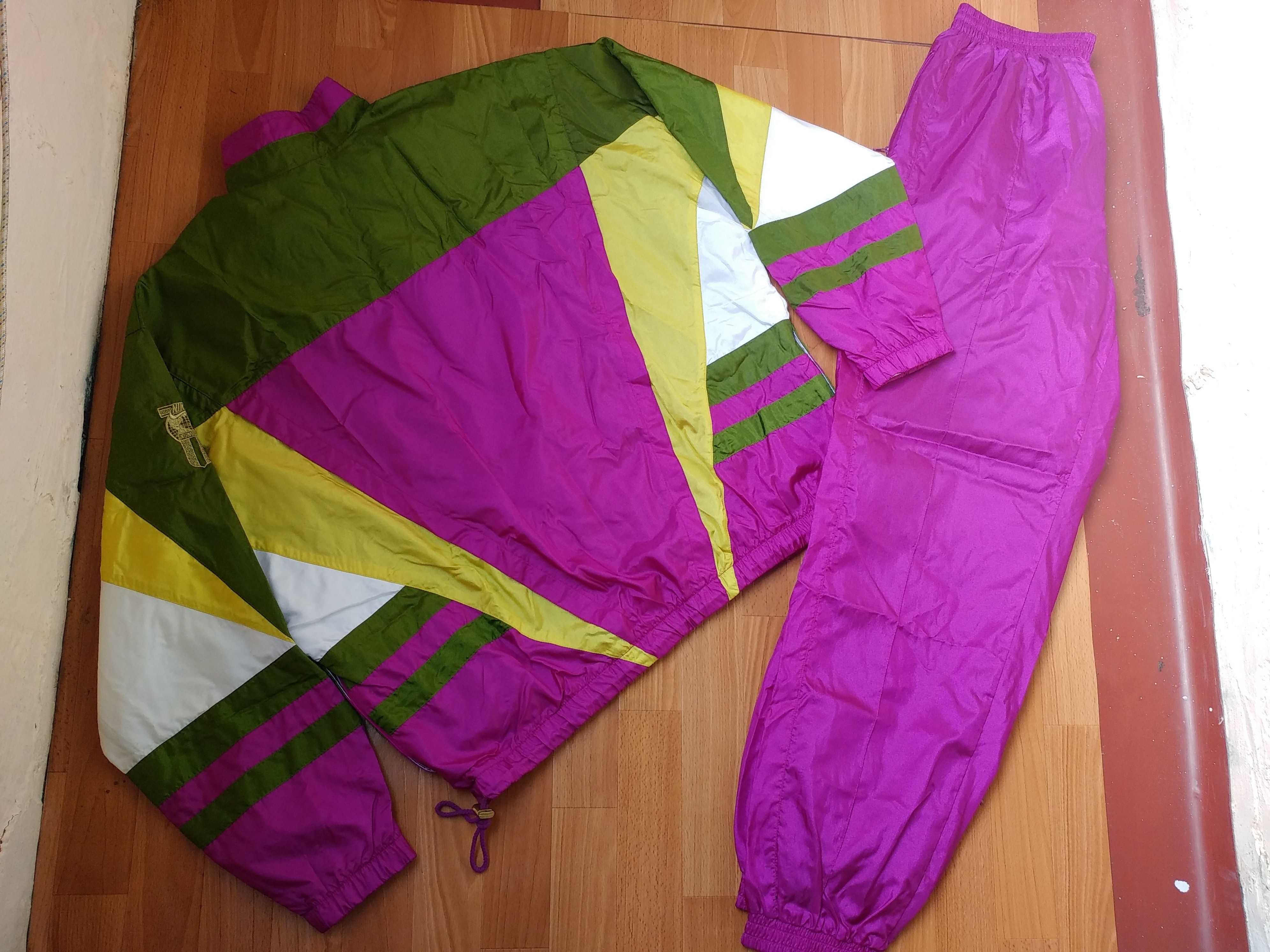 Nike Nike tracksuit, neon purple, vintage track suit, jacket L Size US L / EU 52-54 / 3 - 3 Thumbnail