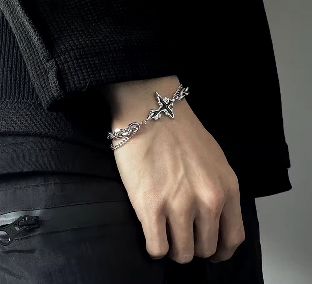 Jewelry Retro Flame Cross Bracelet Size ONE SIZE - 3 Thumbnail