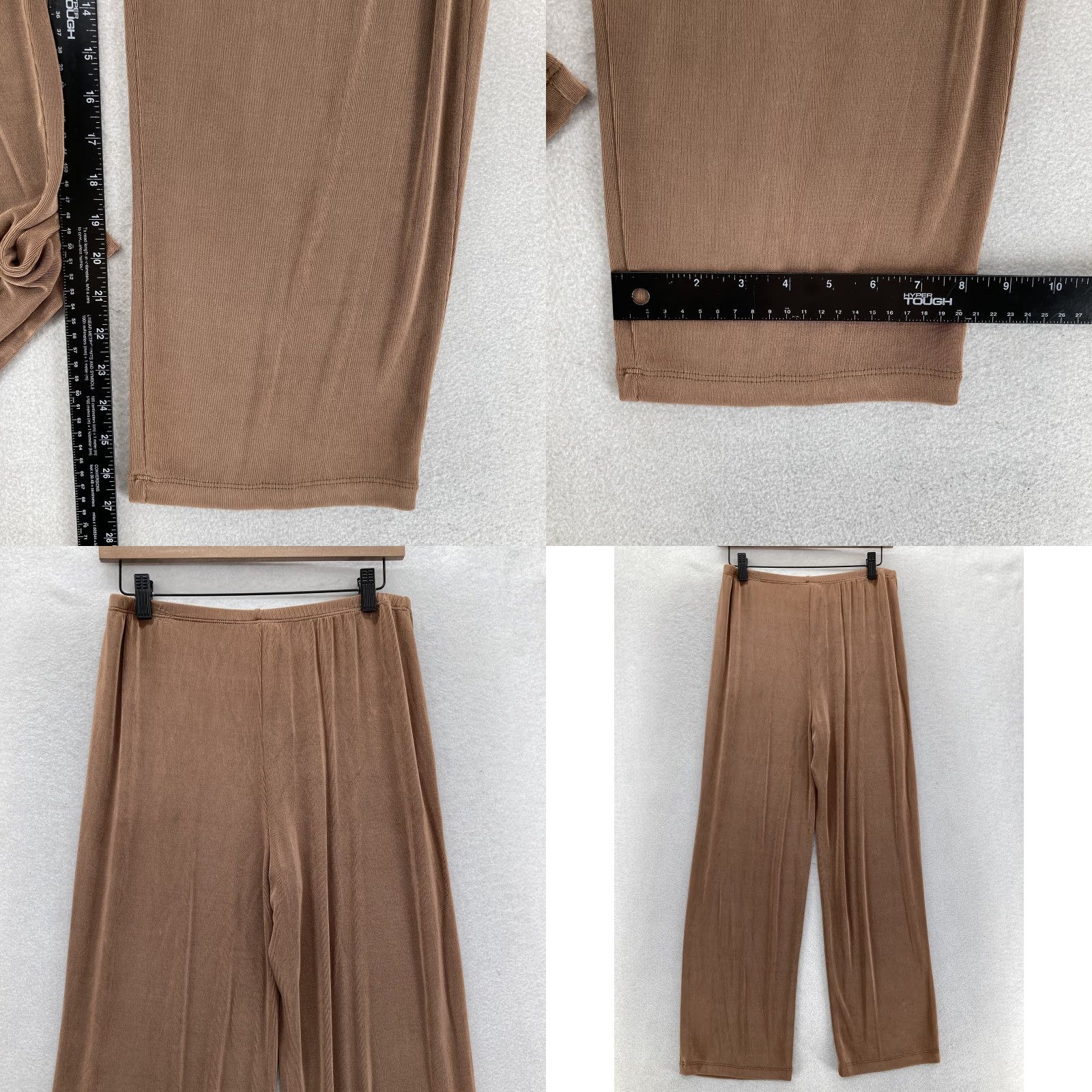 Vintage Citiknits Pants Womens Small Brown Slinky Knit Stretch Straight Leg Comfort NWT Size 28" / US 6 / IT 42 - 8 Thumbnail