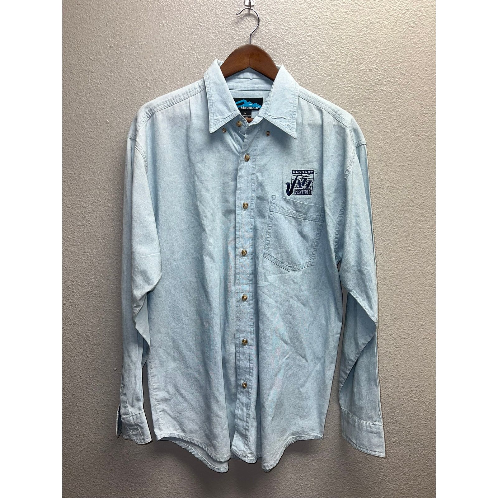 Vintage Vintage Jazz Button Up Shirt Denim Elkhart Festival Medium Size US M / EU 48-50 / 2 - 1 Thumbnail
