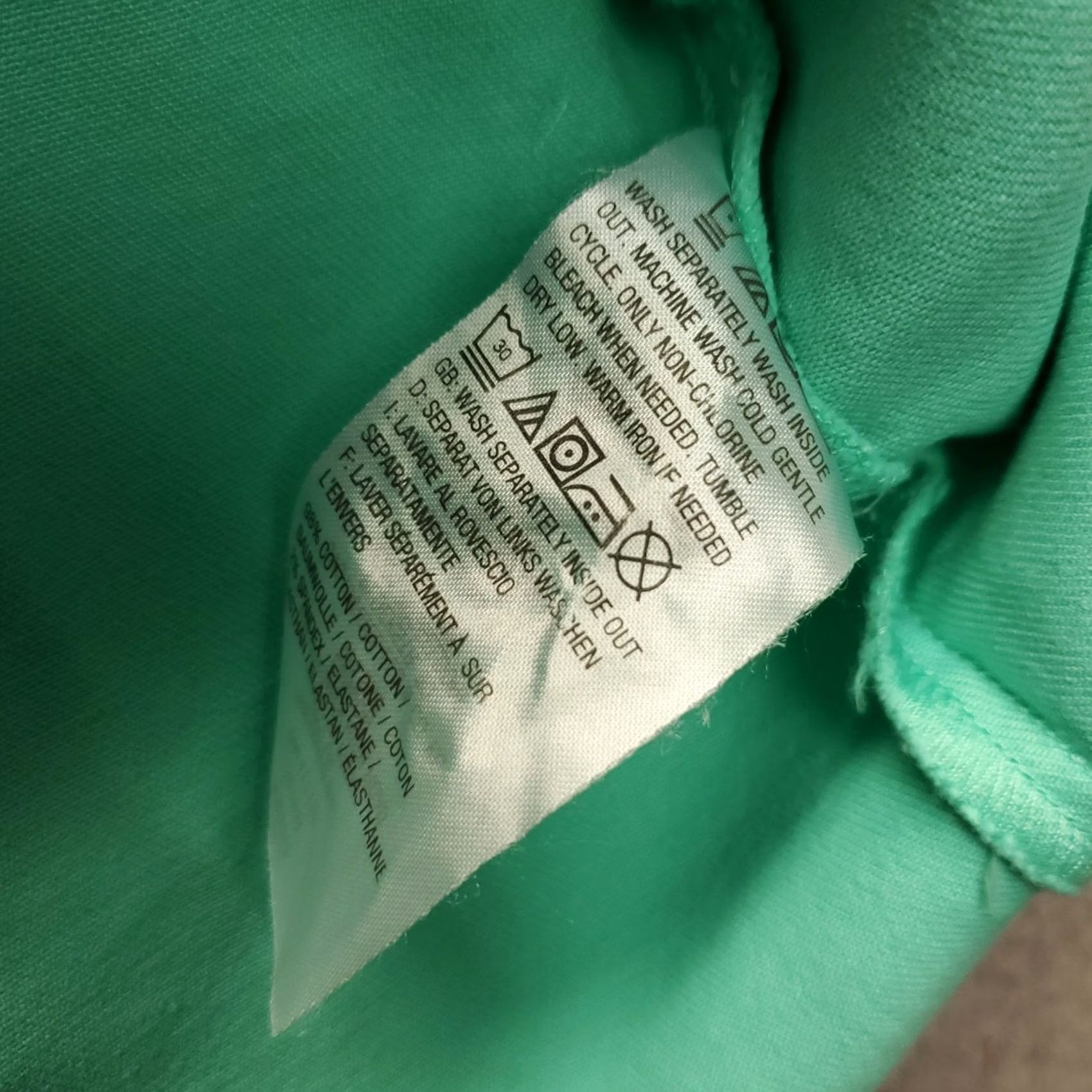 Vintage Belle by Kim Gravel Collarless Denim Jacket Womens Size S Green Hearts of Palm Jacket Size S / US 4 / IT 40 - 6 Thumbnail