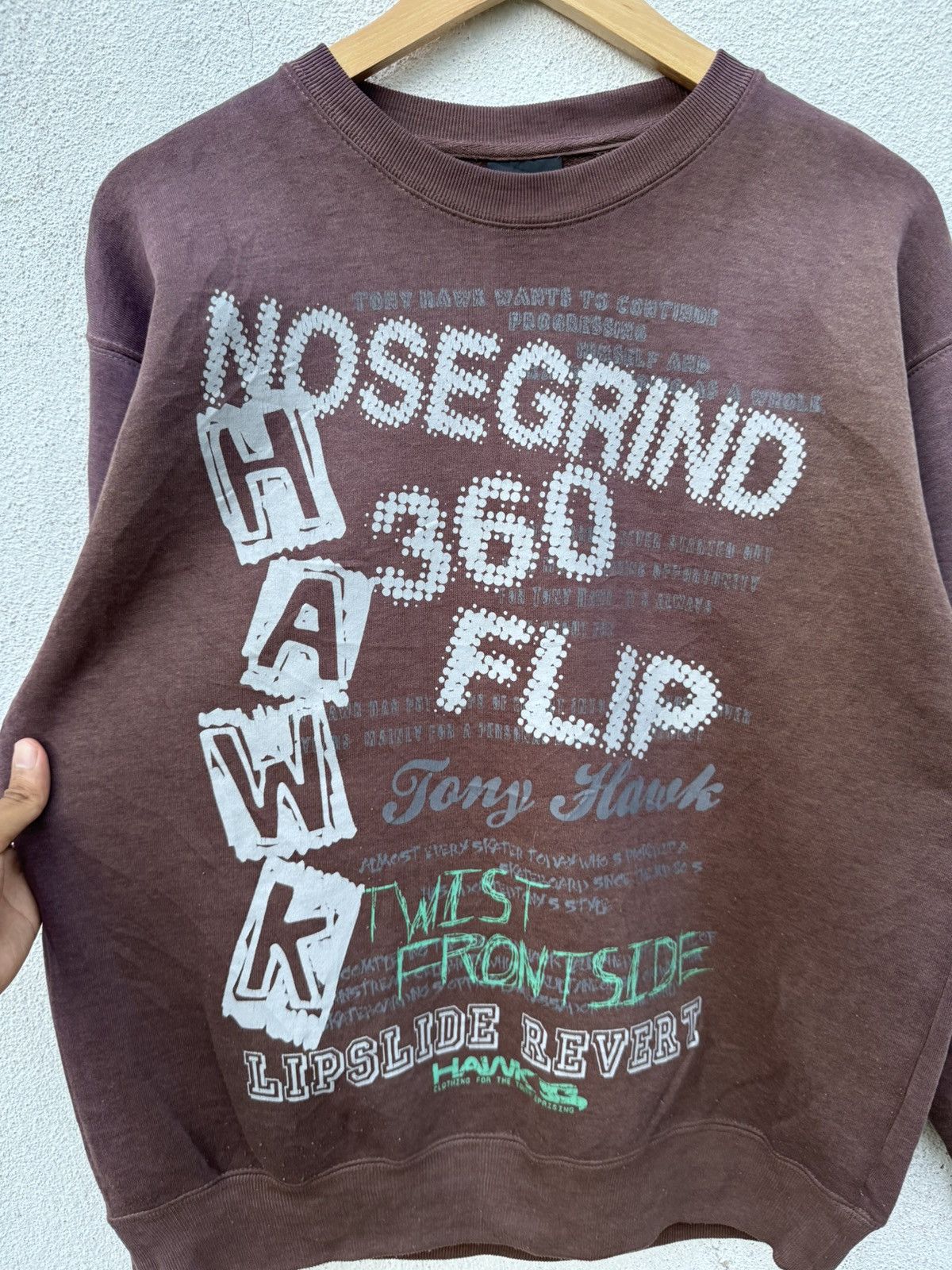 Tony Hawk Distressed Sun Faded 2000s Archive Tony Hawk Skate Size US L / EU 52-54 / 3 - 3 Thumbnail