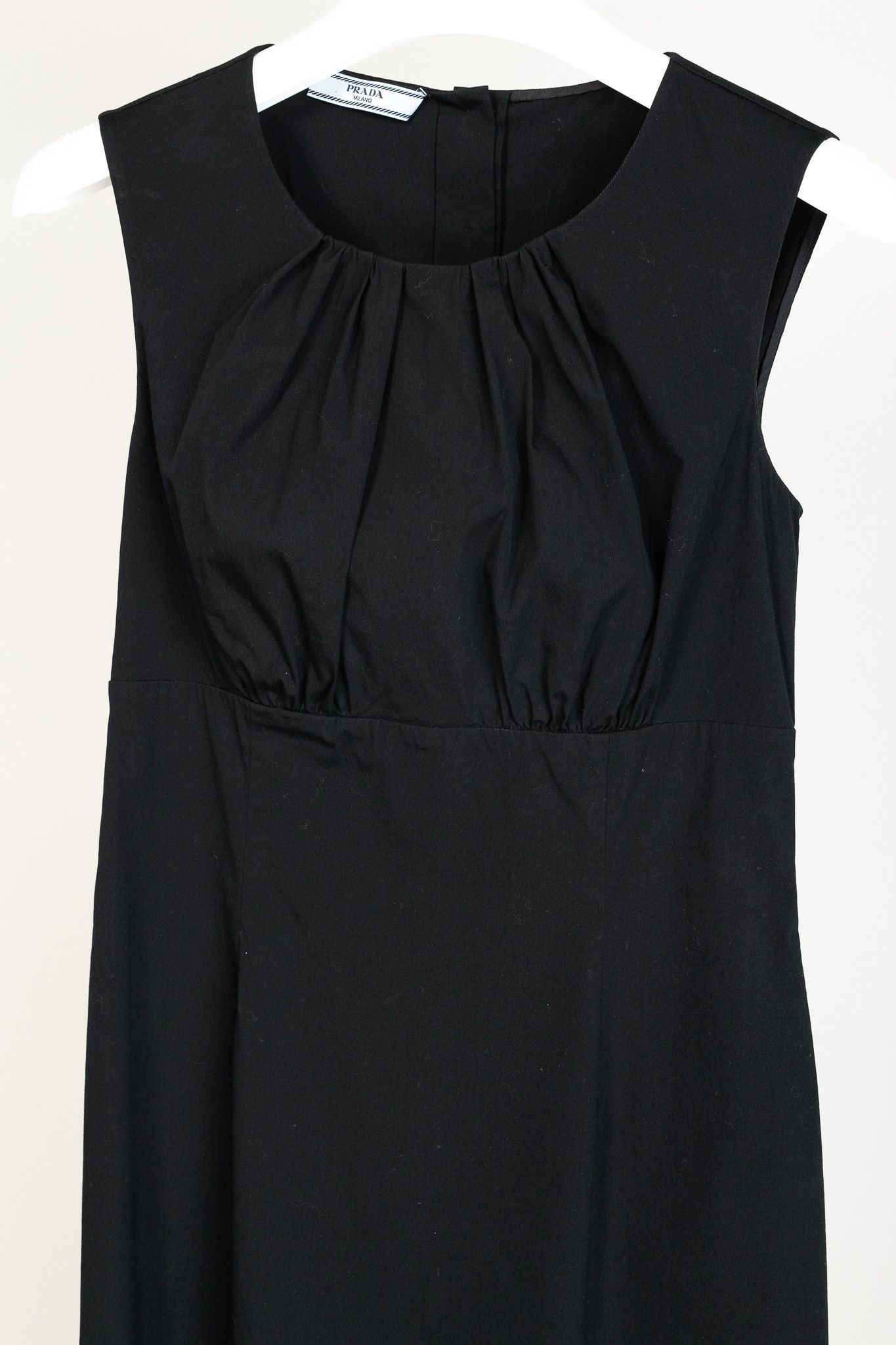 Prada Prada 2010 Cotton Poplin Sleeveless Fitted Empire Dress Size M / US 6-8 / IT 42-44 - 3 Thumbnail