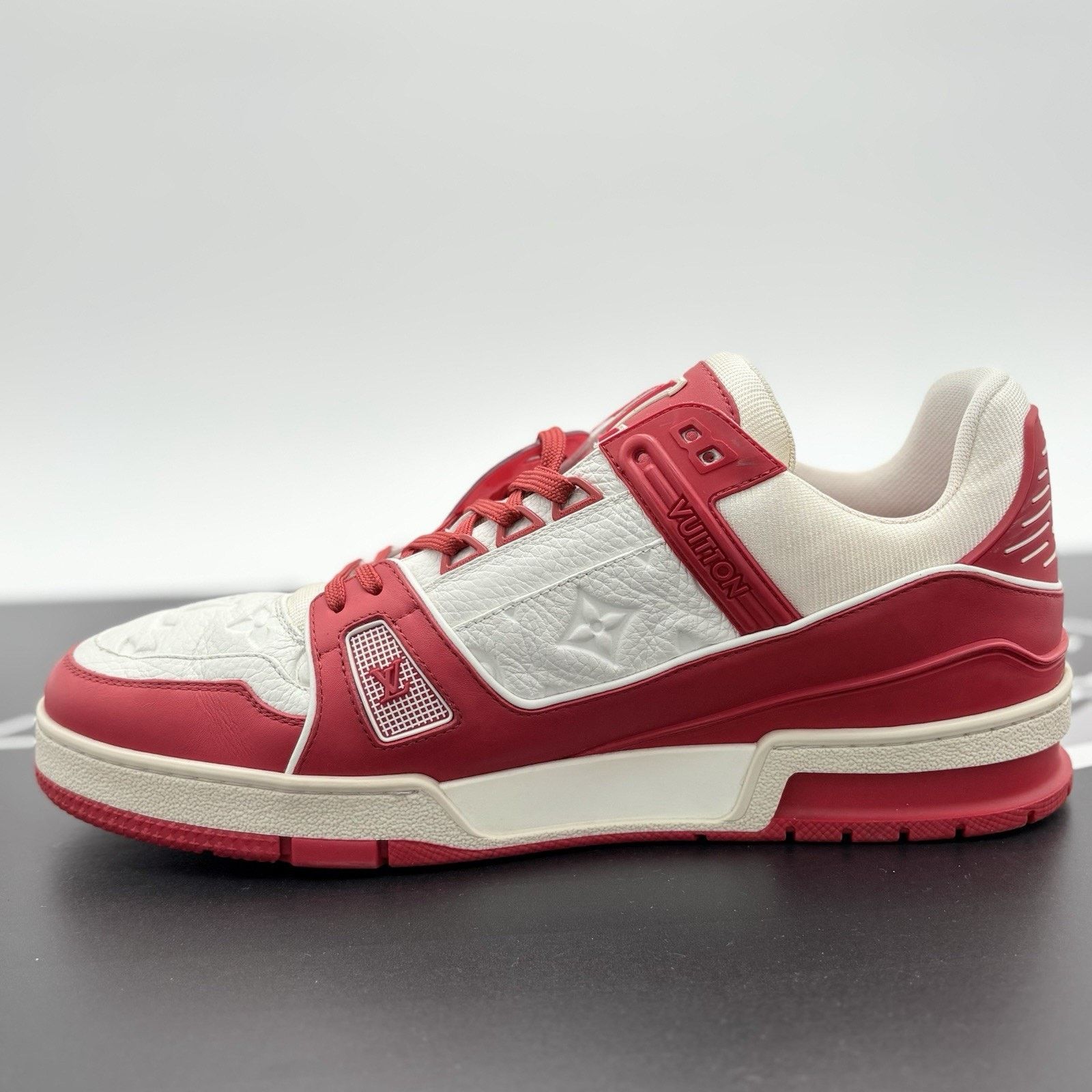 Louis Vuitton Louis Vuitton Trainer ' Red White ' | SUPER CLEAN! Size US 10.5 / EU 43-44 - 4 Thumbnail