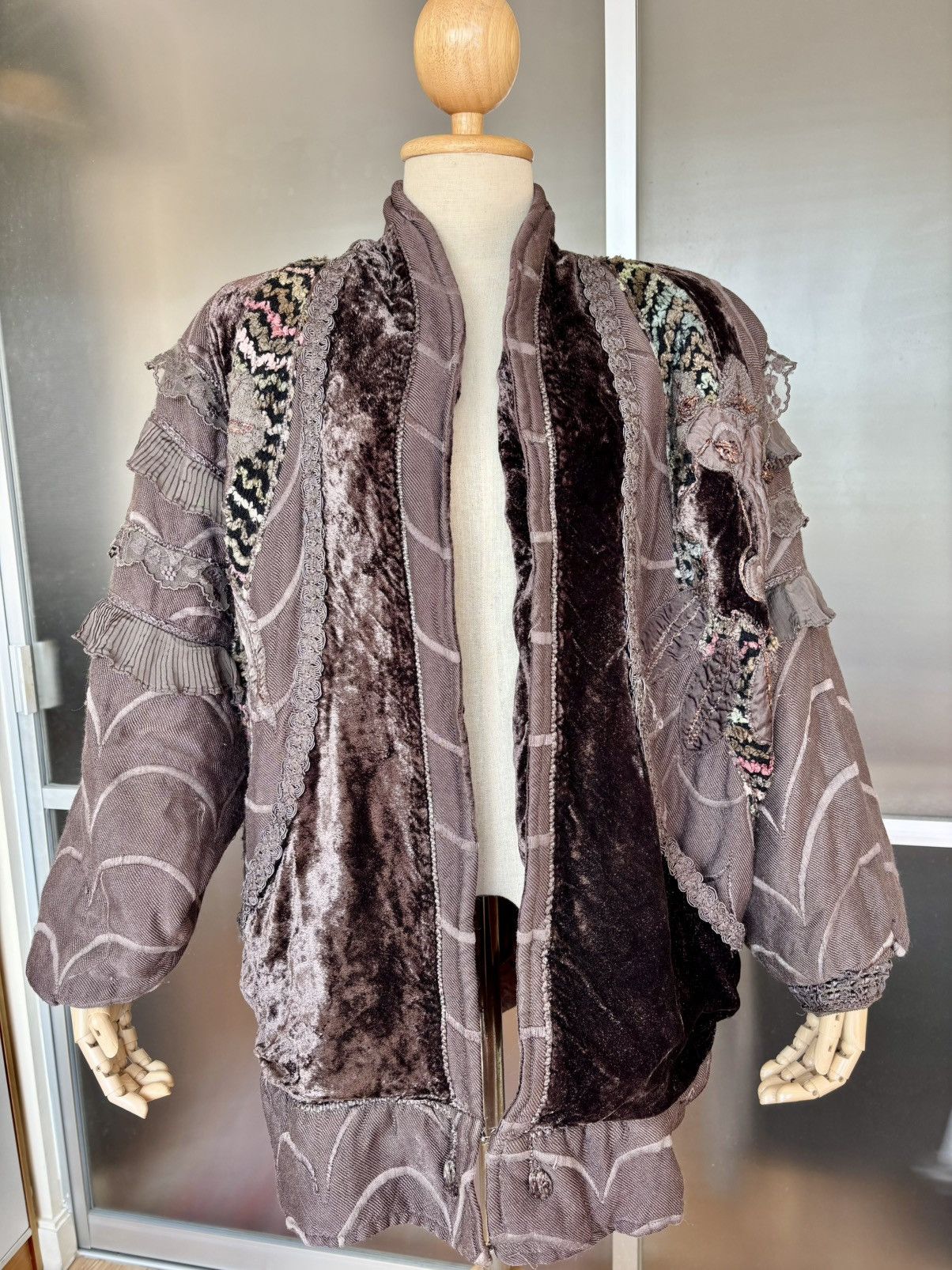 Designer × Vintage Vintage Dramatic Wearable Art Coat Jacket Size XXL / US 16-18 / IT 52-54 - 1 Thumbnail