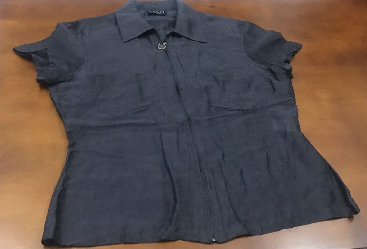 Gucci Gucci Linen Silk Women Zipper Shirt Size M / US 6-8 / IT 42-44 - 6 Thumbnail