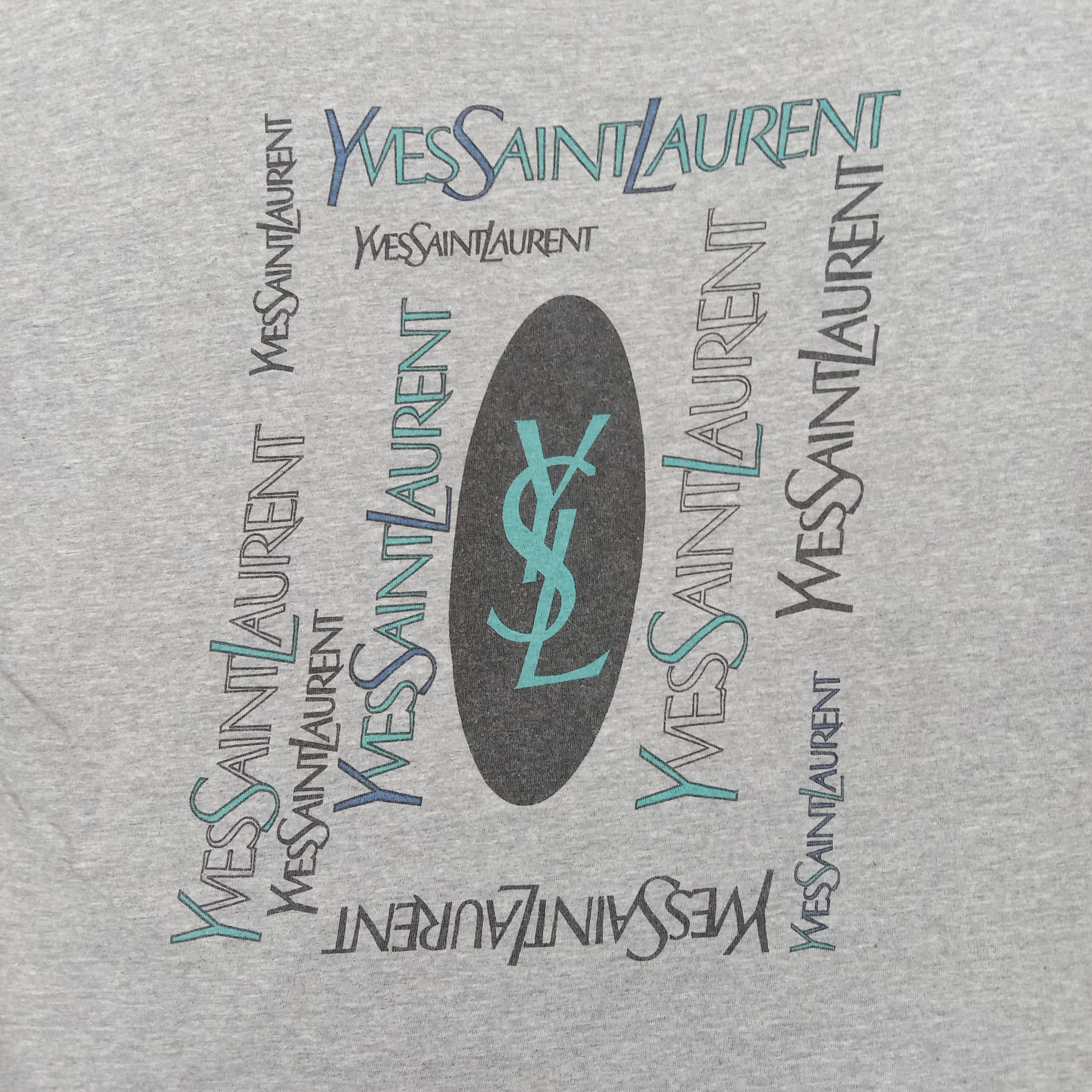 Yves Saint Laurent YSL Yves Saint Laurent Designer Brand Logo Tshirt C294N22 Size US M / EU 48-50 / 2 - 2 Thumbnail