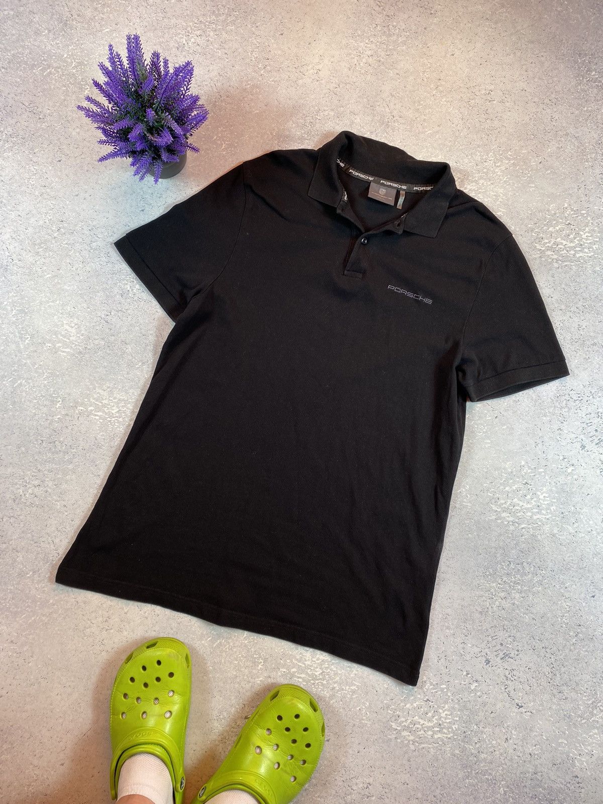 Designer × Porsche Design Porsche Design Men’s Black Polo Shirt Size Large Size US L / EU 52-54 / 3 - 1 Thumbnail