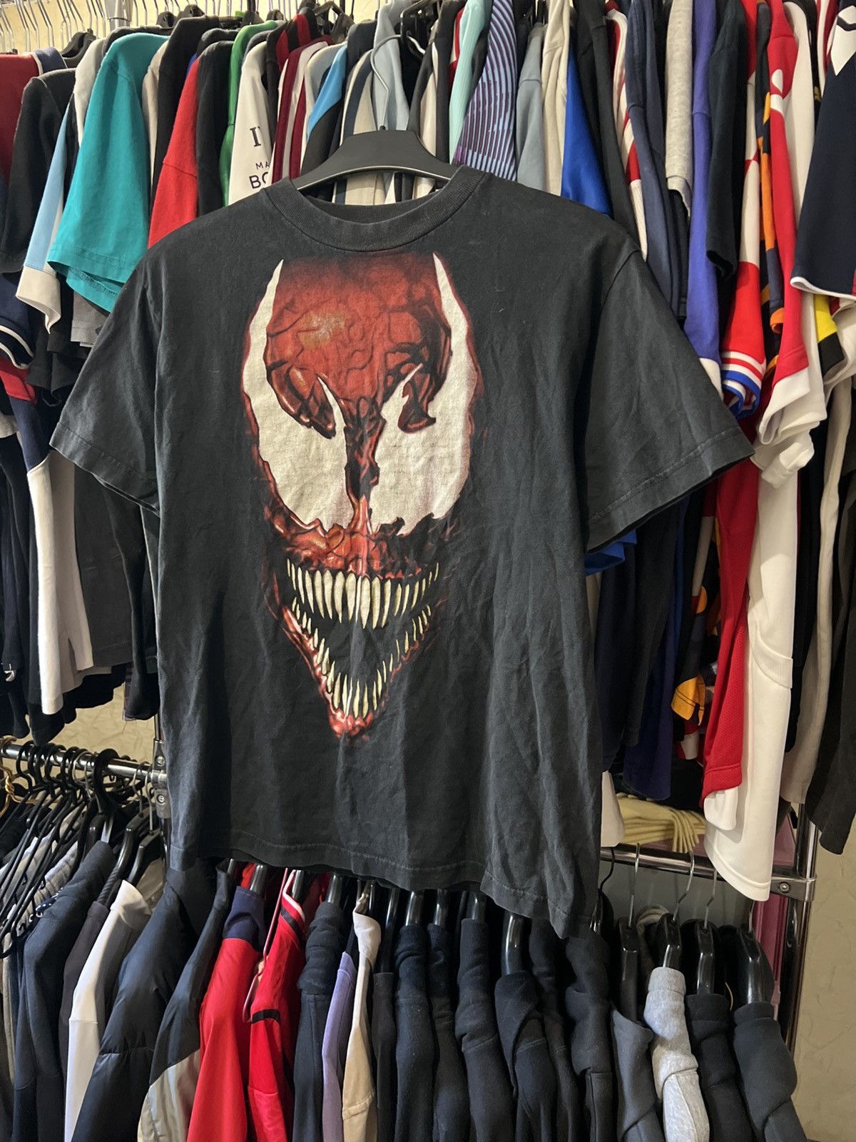 Mad Engine EARLY 2000s VINTAGE MARVEL & MAD ENGINE CARNAGE FACE SHIRT M Size US M / EU 48-50 / 2 - 2 Thumbnail