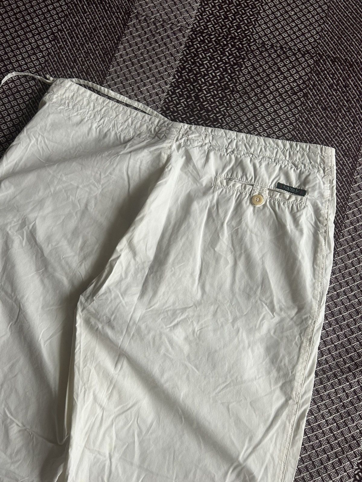 Canali Vintage Canali Sport Pants Mens White Solid Style Size 36 Size US 36 / EU 52 - 6 Thumbnail