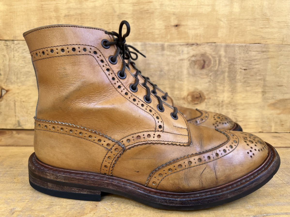 Tricker's VTG Trickers England Men's leather Boots Size US 7.5 / EU 40-41 - 3 Thumbnail