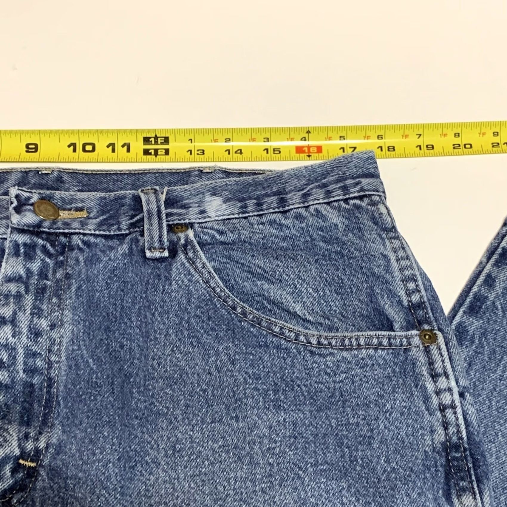Wrangler Wrangler Jeans Regular Fit Denim Blue Jeans Mens 36x30 Straight Leg Distressed Wrangler Premium Quality Size US 36 / EU 52 - 4 Thumbnail