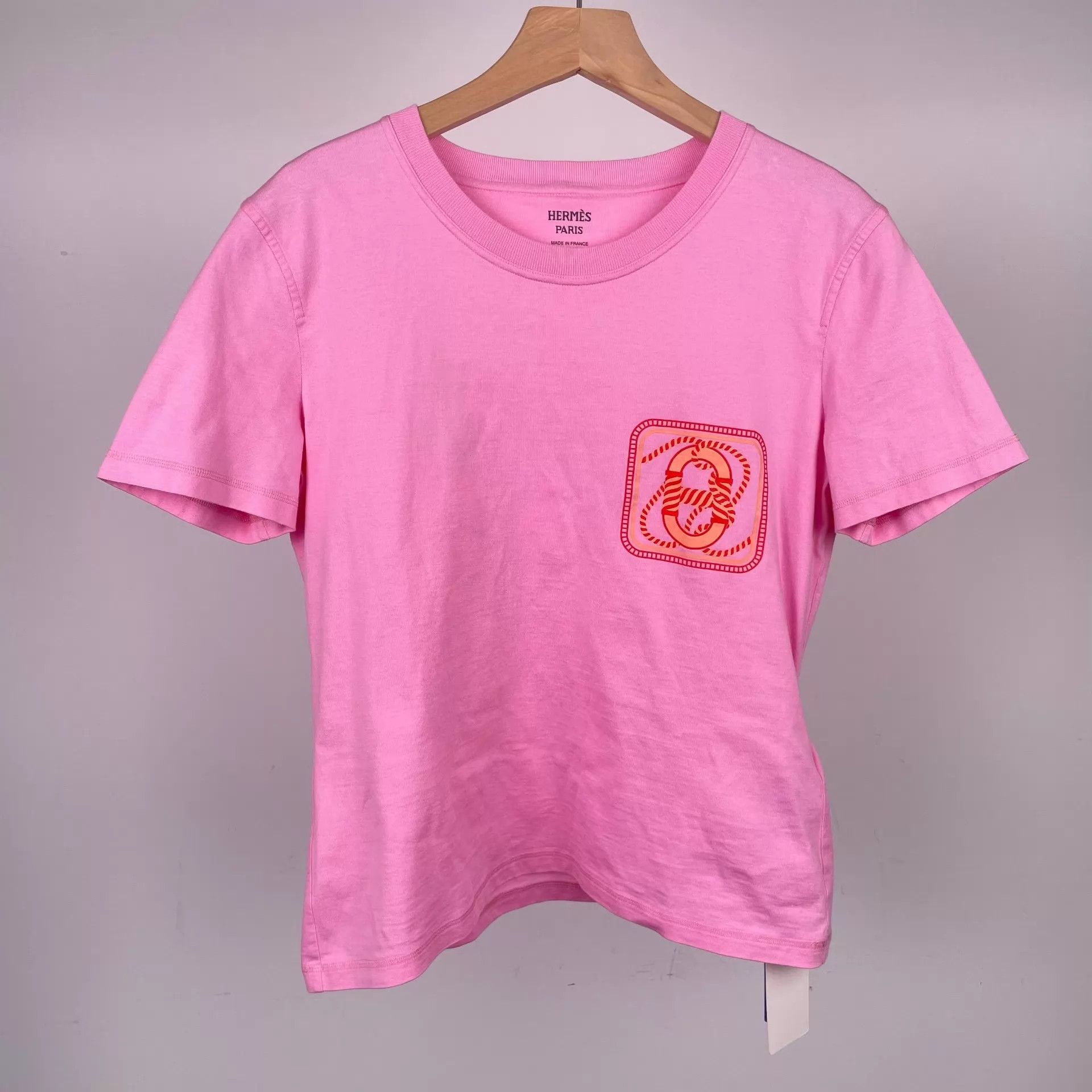 Hermes Hermès Pink Short Sleeve Tee 40 260202VHDLY03 Size M / US 6-8 / IT 42-44 - 1 Thumbnail