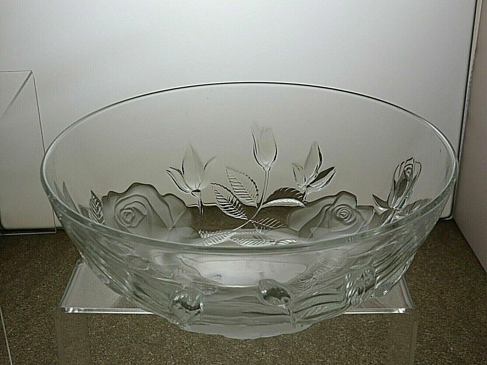 The Unbranded Brand Flower Pattern Glass Fruit Salad Bowl 3 3/4" Size ONE SIZE - 2 Thumbnail