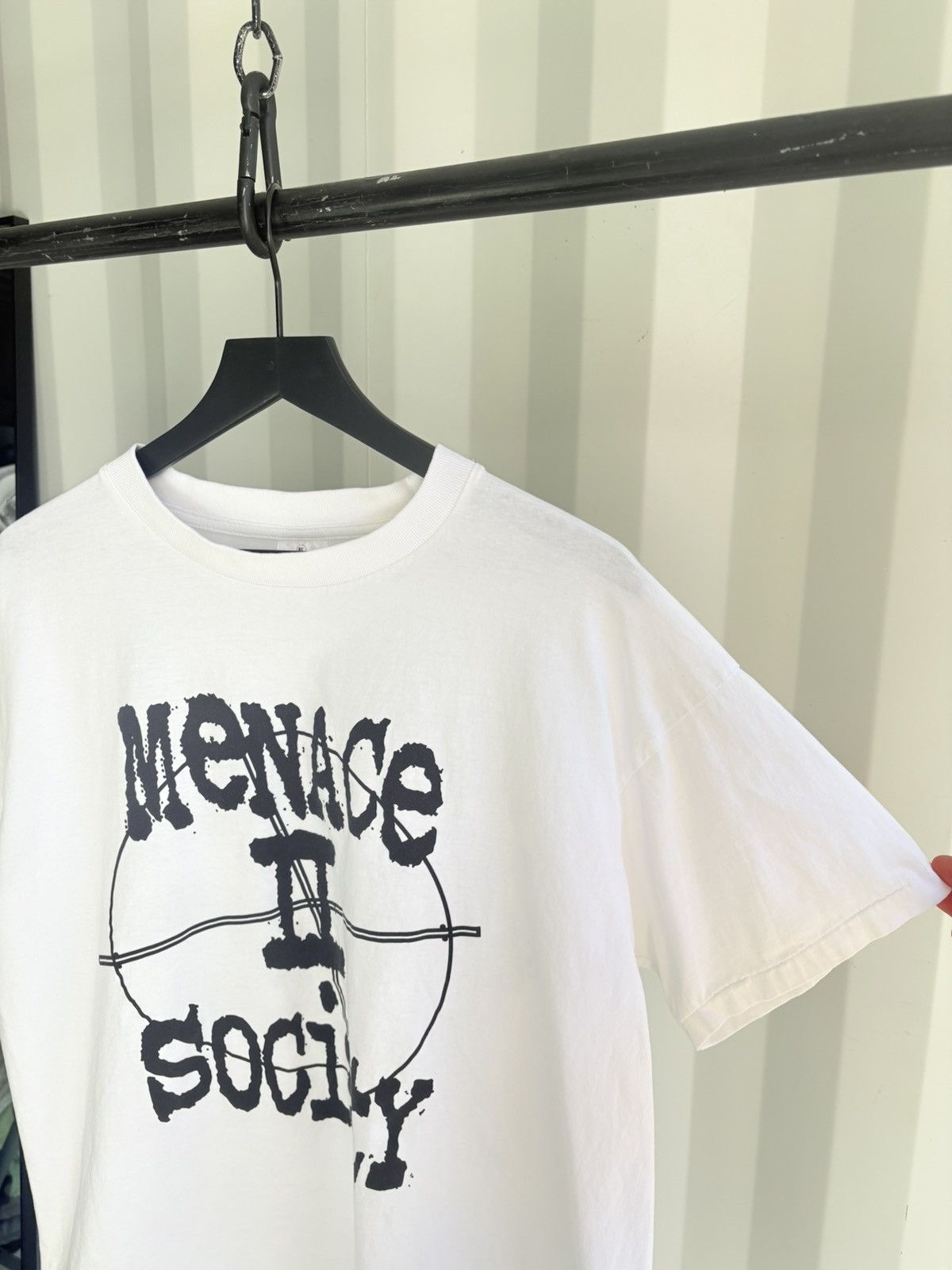 Vintage Vintage Menace 2 Society Shirt Faded Distressed GRUNGE Band Size US XL / EU 56 / 4 - 4 Thumbnail