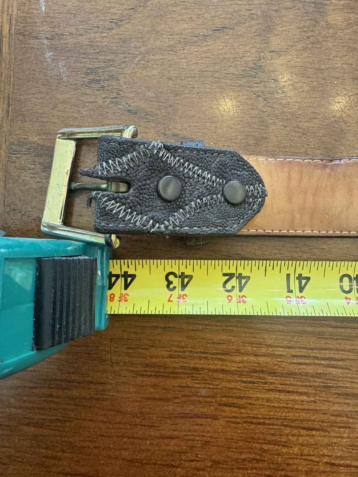 Vintage Elephant Skin Belt Size 38 - 5 Thumbnail