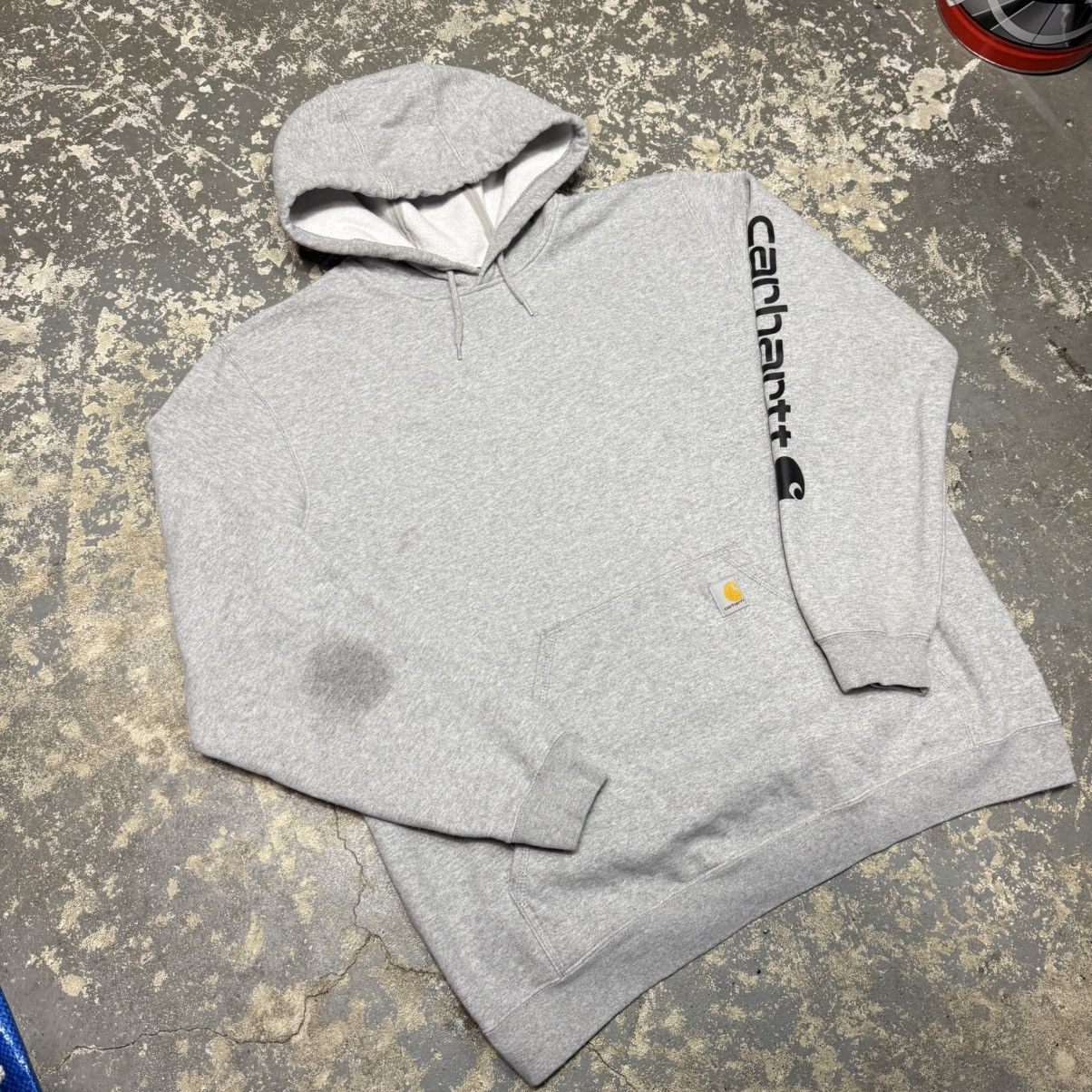 Carhartt Vintage Carhartt Grey Hoodie Sweatshirt Size US XL / EU 56 / 4 - 11 Thumbnail