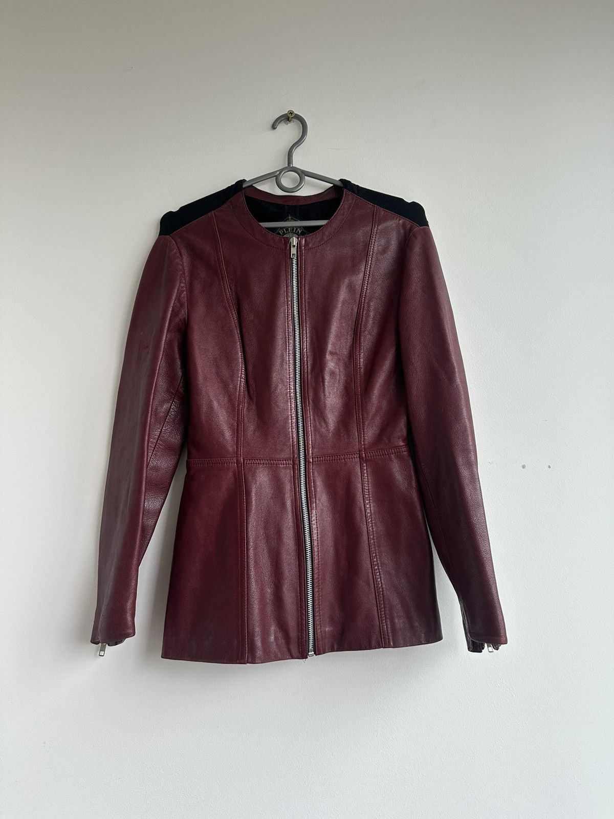 plein sud VTG PLEIN SUD AMOR France Leather Jacket Burgundy Size 40/8 Size M / US 6-8 / IT 42-44 - 1 Thumbnail