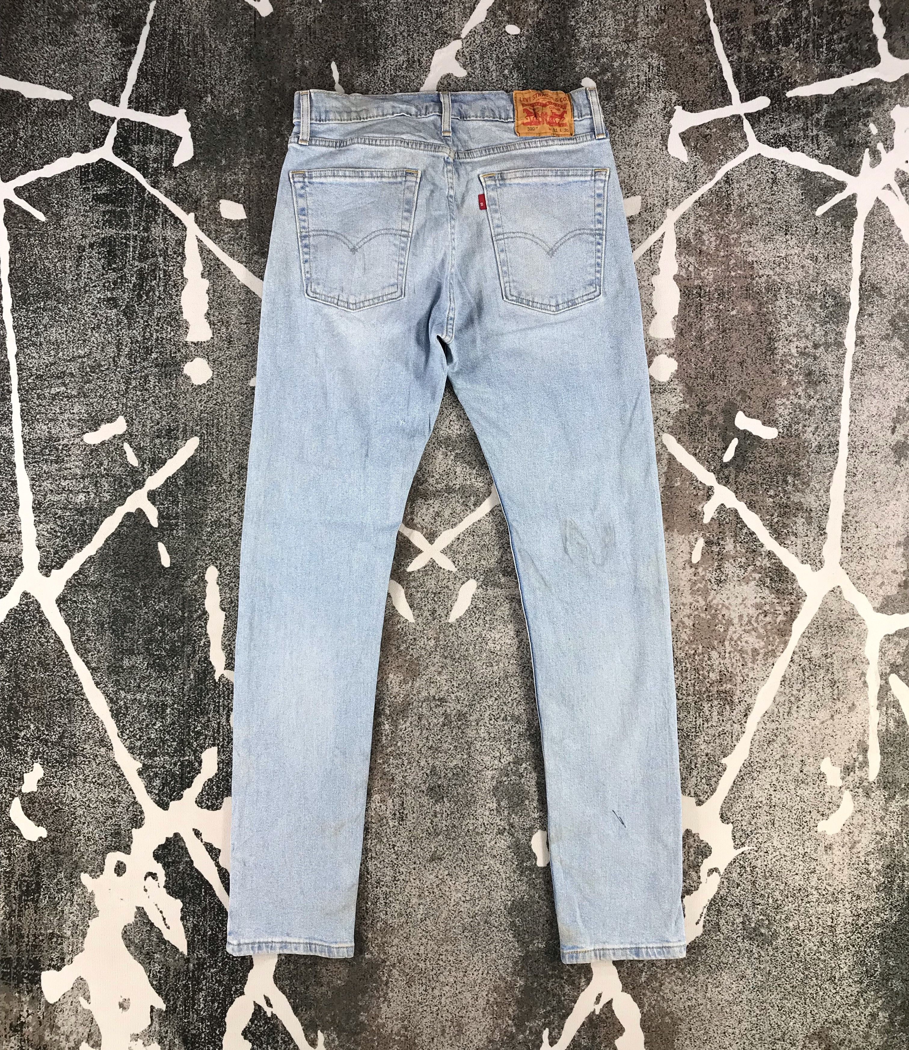 Levi's Levi's 510 Jeans Distress Medium Wash Denim KJ873 Size US 31 - 2 Thumbnail