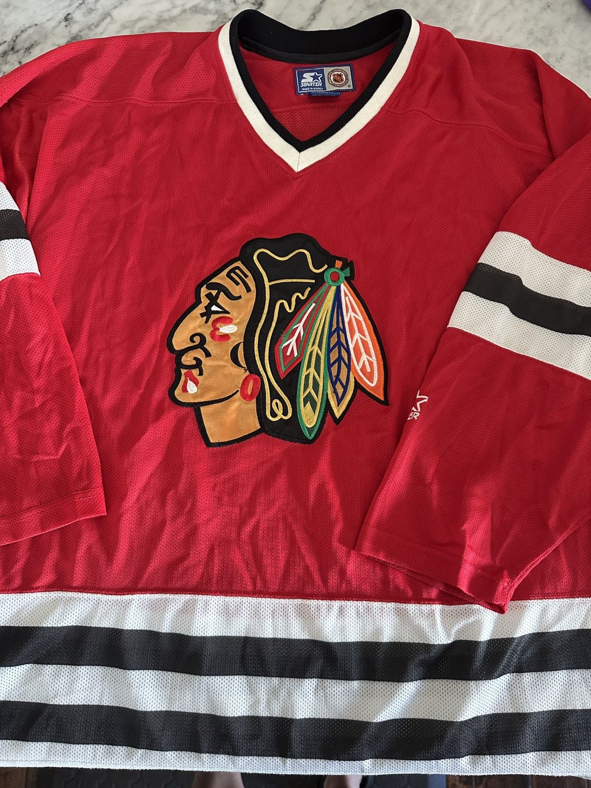 Vintage Starter Chicago Blackhawks NHL Hockey Jersey 90s