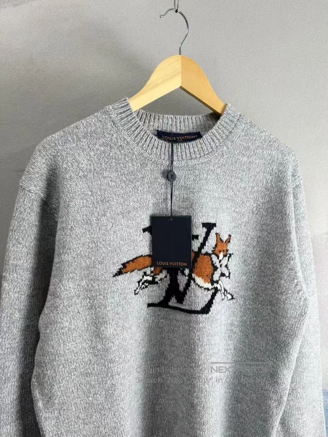 Other Louis Vuitton Gray Fox Pattern Cashmere Sweater. Size US M / EU 48-50 / 2 - 3 Thumbnail