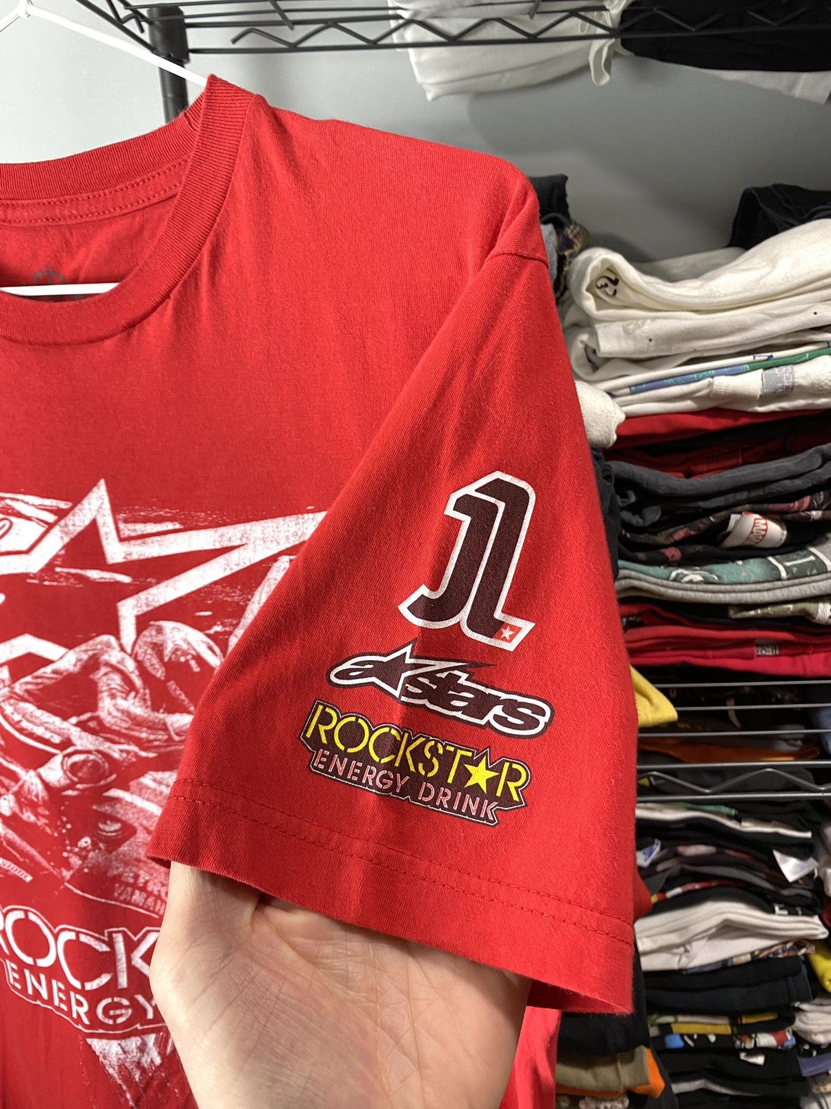 Vintage Vintage Yamaha Alpinestars Rockstar Energy Racing T Shirt Size US M / EU 48-50 / 2 - 3 Thumbnail