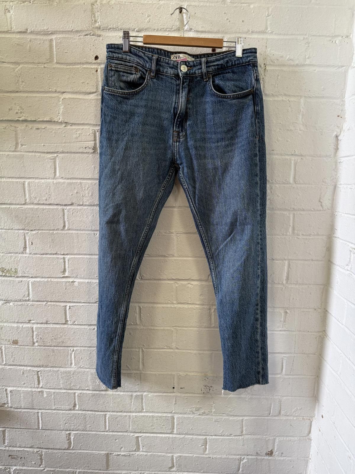 Zara Zara Women's Blue Denim Jeans EUR 38 / USA 30 Size 32" / US 10 / IT 46 - 1 Thumbnail