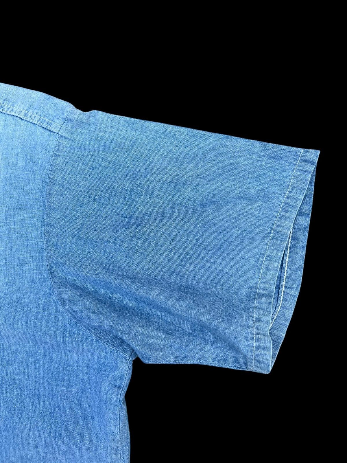 FiveBrother Vintage 60s 70s Five Brother Sun Fade Muddy Chambray Shirt Size US L / EU 52-54 / 3 - 9 Thumbnail