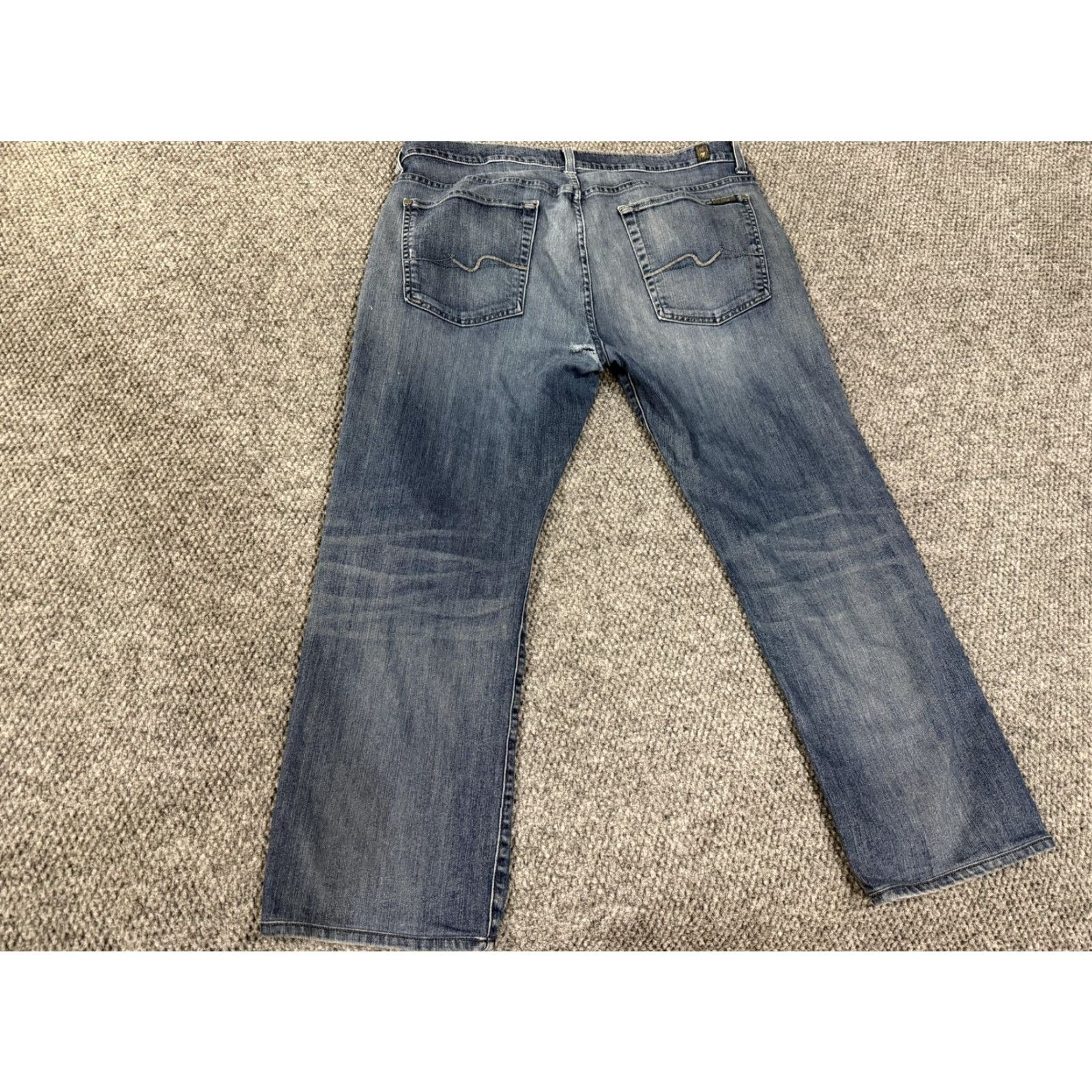 7 For All Mankind 7 For All Mankind Austyn Jeans Mens 36x27 Blue Relaxed Straight Denim Stretch Size US 36 / EU 52 - 7 Thumbnail