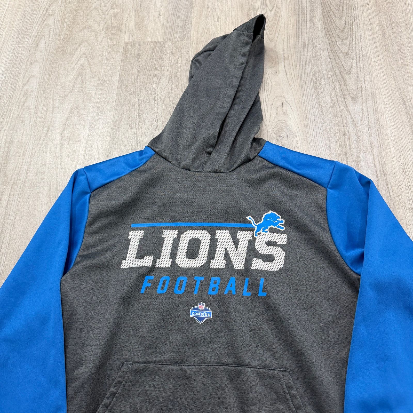 Other Detroit Lions Scouting Combine Hoodie Men's Large Gray Blue Size US L / EU 52-54 / 3 - 3 Thumbnail
