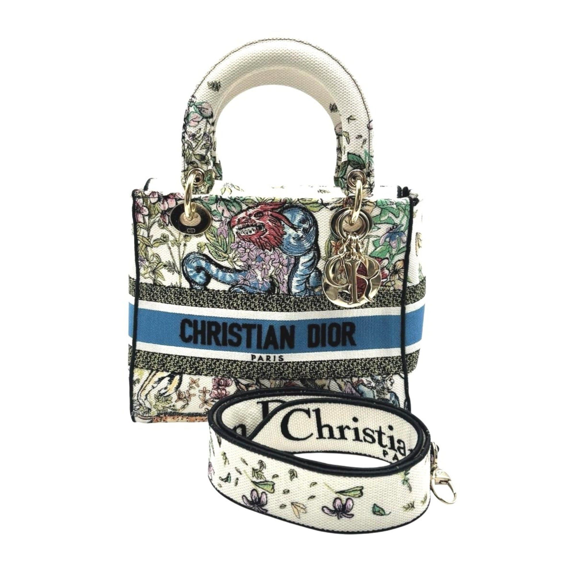 Dior Christian Dior Dior 2-way handbag, embroidered Lady canvas, multicolor Size ONE SIZE - 1 Thumbnail