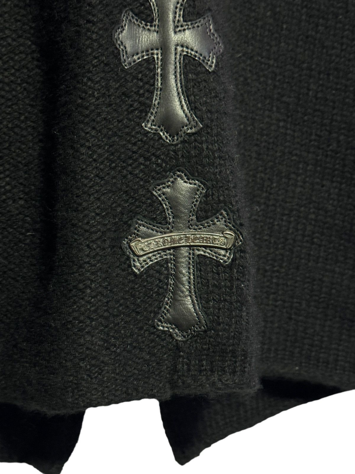 Chrome Hearts Chrome Hearts Cashmere Long Zip Up w/ Flooded Patched Spine Size US S / EU 44-46 / 1 - 5 Thumbnail