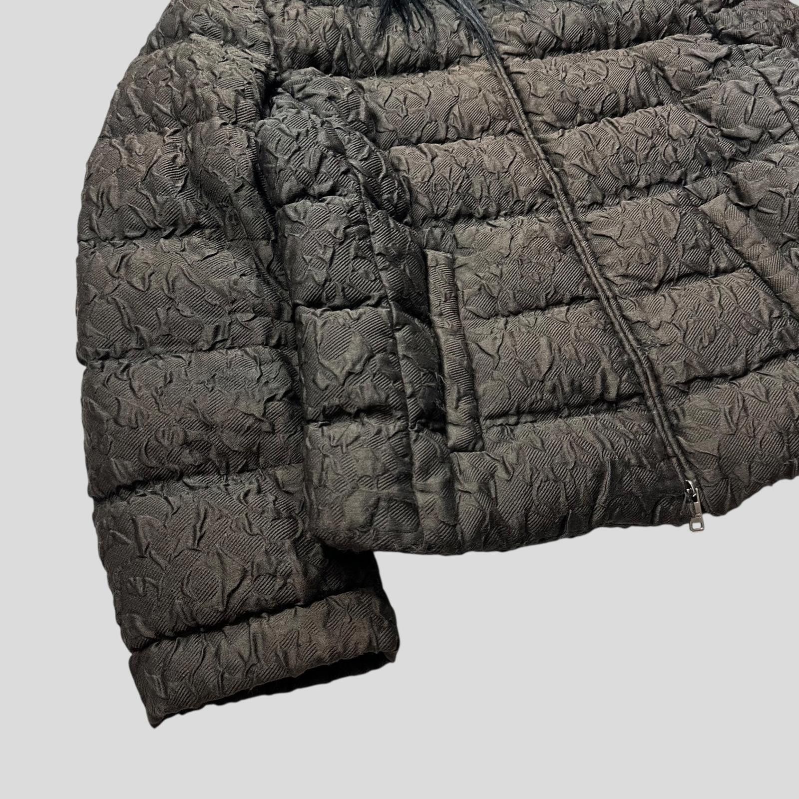 Prada Prada 2014 Extreme Fur Silk & Wool Textured Puffer Jacket S Size US S / EU 44-46 / 1 - 9 Thumbnail