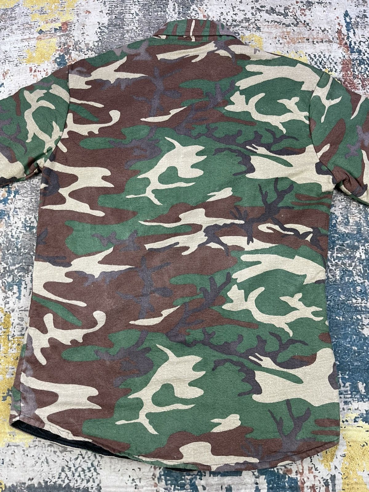 Vintage Vtg 80s Mac Eye Trails Camouflage Padded Overshirt Jacket Size US M / EU 48-50 / 2 - 4 Thumbnail