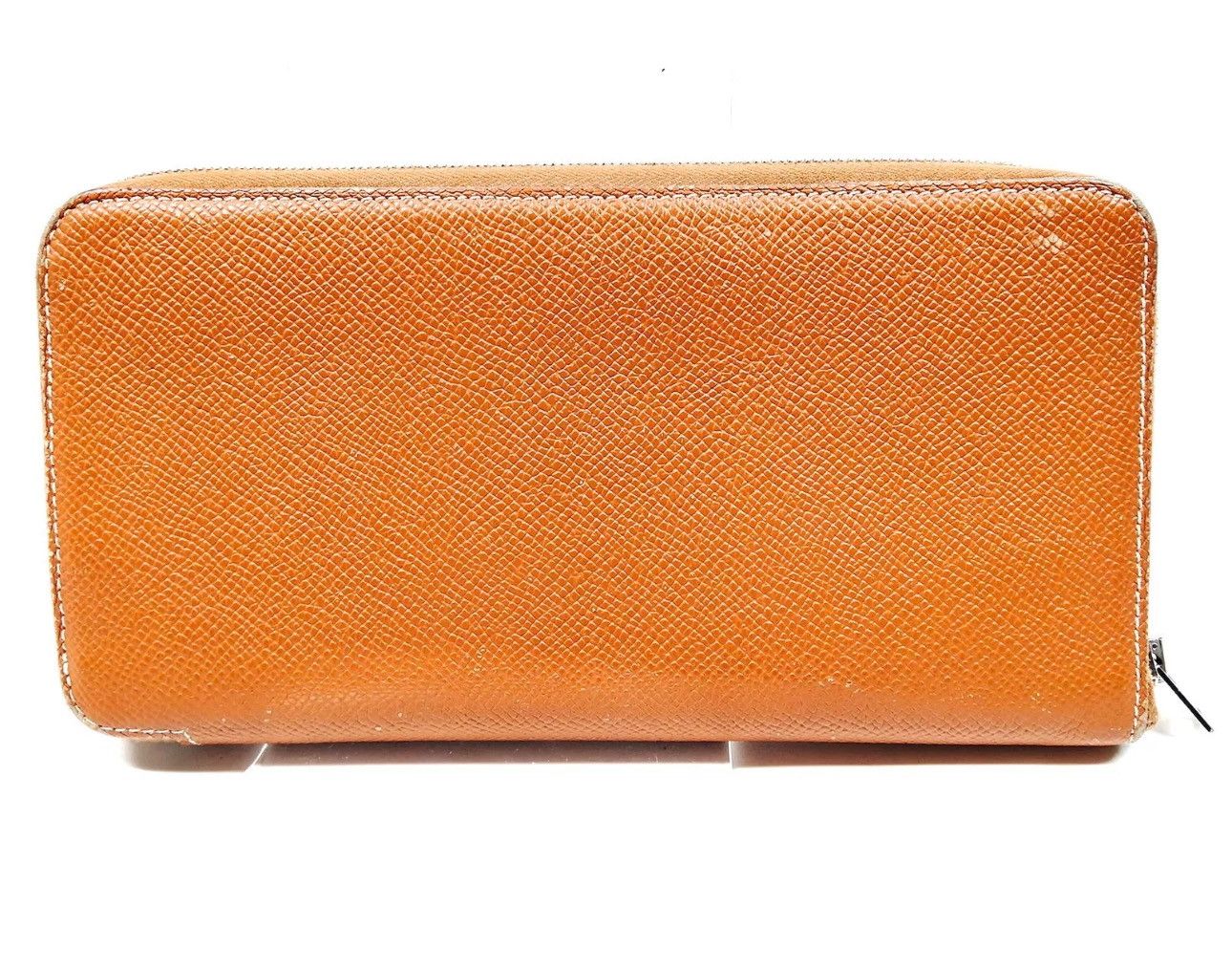 Hermes Long Wallet Lime Brown Leather