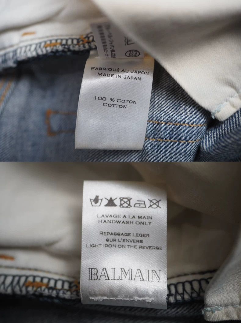 Balmain BalmainBlue knee knife-cut jeans 2503-Nextarrow Size US 31 - 9 Thumbnail