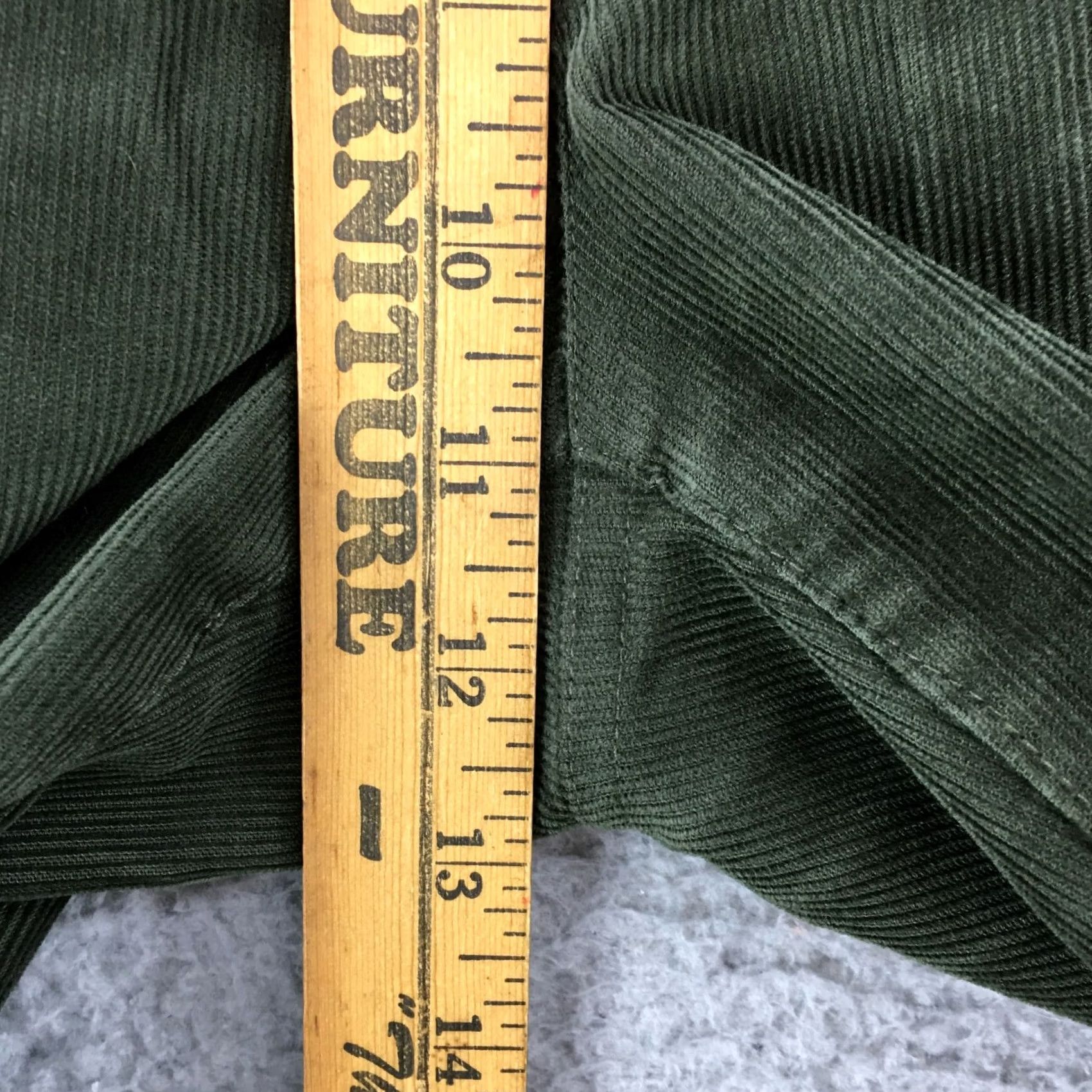 Vintage Appleseed's Straight Leg Corduroy Pants Womens 8P Green HI-Rise Zip Fly Button Size 30" / US 8 / IT 44 - 7 Thumbnail