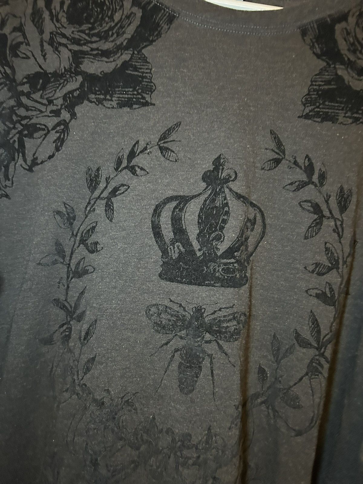 Dolce & Gabbana Vintage Dolce & Gabbana floral velvet print longsleeve shirt Size US XL / EU 56 / 4 - 4 Thumbnail
