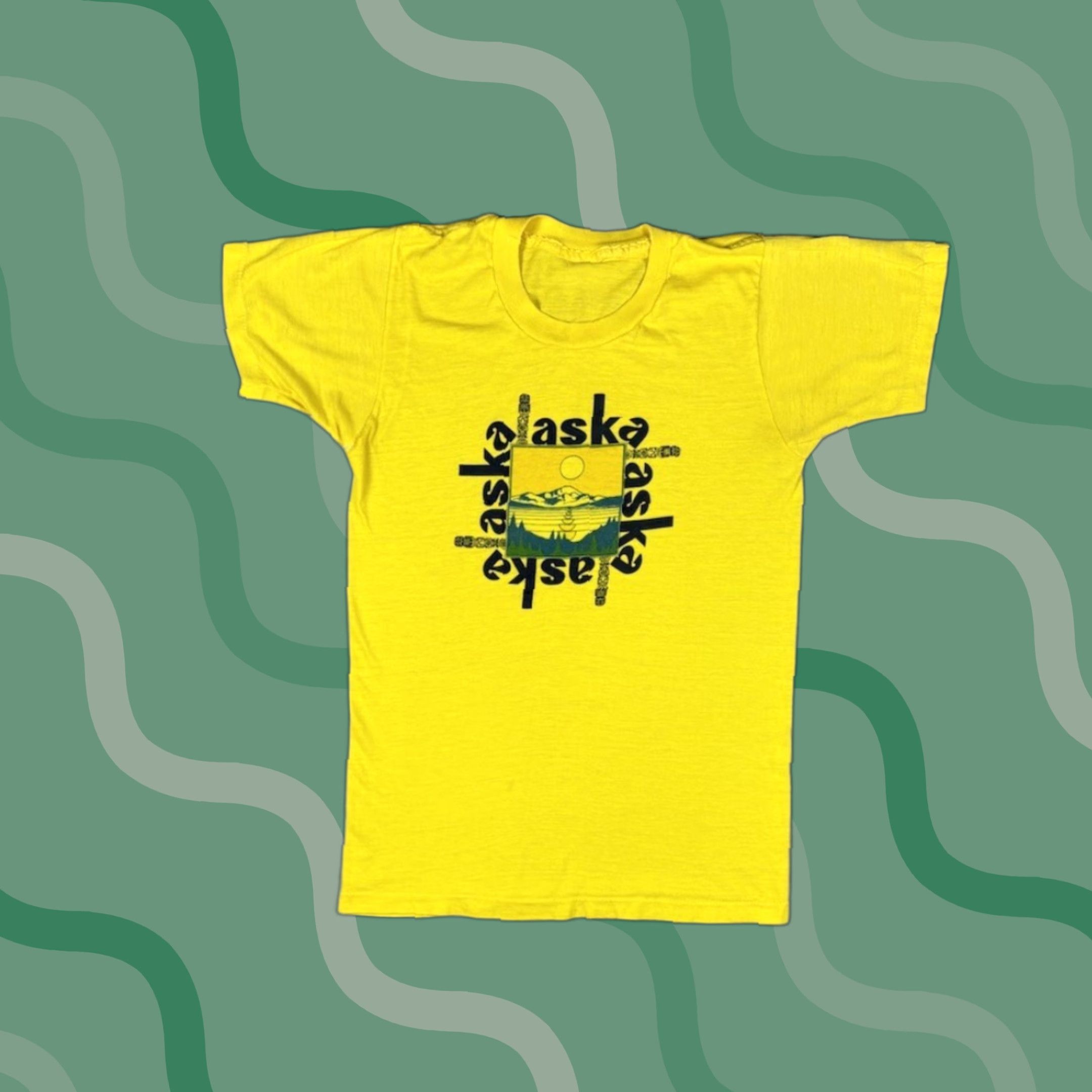 Fruit Of The Loom VINTAGE Fruit of the Loom Shirt 70s Alaska Nature Graphic Tee S Yellow Cotton Mens Short Sleeve Crew Neck History 80s 90s Nature Graphic VINTAGE Size US S / EU 44-46 / 1 - 1 Thumbnail