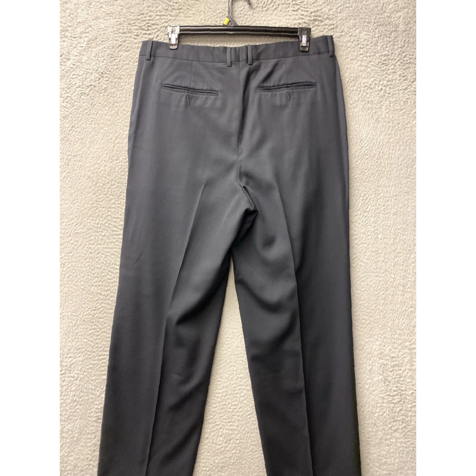 Banana Republic Banana Republic Pants Dress Mens 40X34 BLACK Flat Front Straight Leg Wool Regular Inseam 34 Dress Pants Mens Boys? Size US 40 / EU 56 - 6 Thumbnail