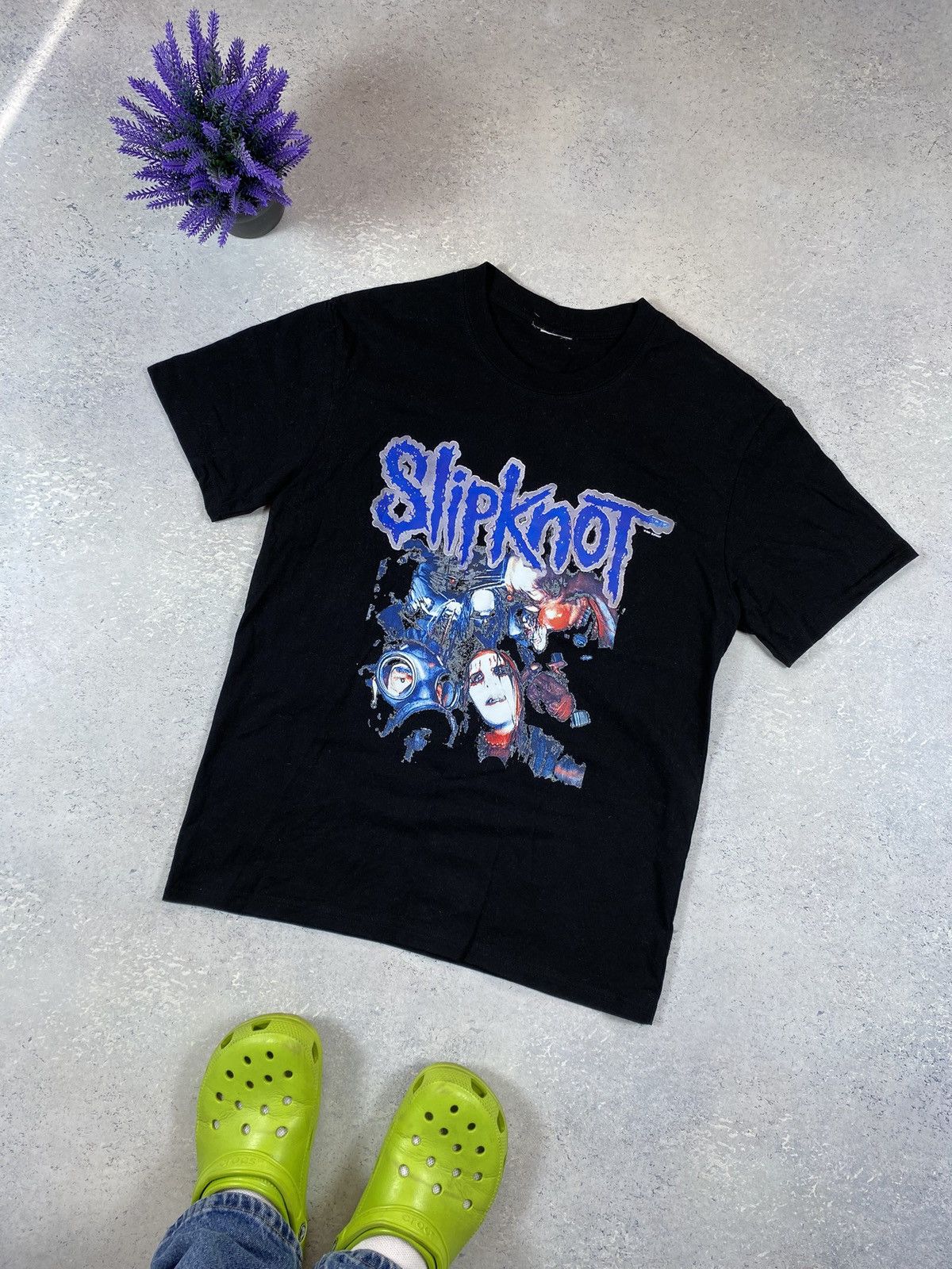 Band Tees Slipknot Black T-Shirt With Big Logo Size Medium Size US M / EU 48-50 / 2 - 1 Thumbnail