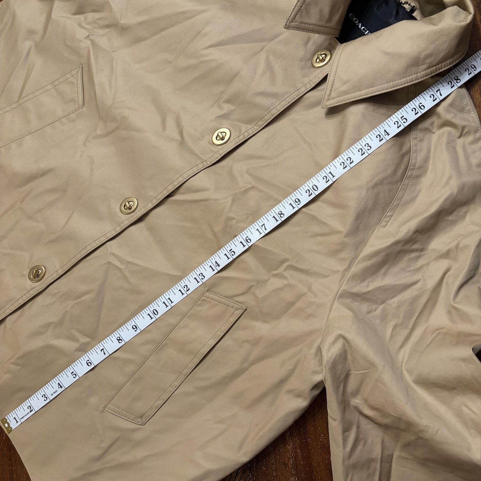 Coach Coach Trench Coat Womens M/L Beige Cotton Blend 3/4 Sleeve Size M / US 6-8 / IT 42-44 - 14 Thumbnail