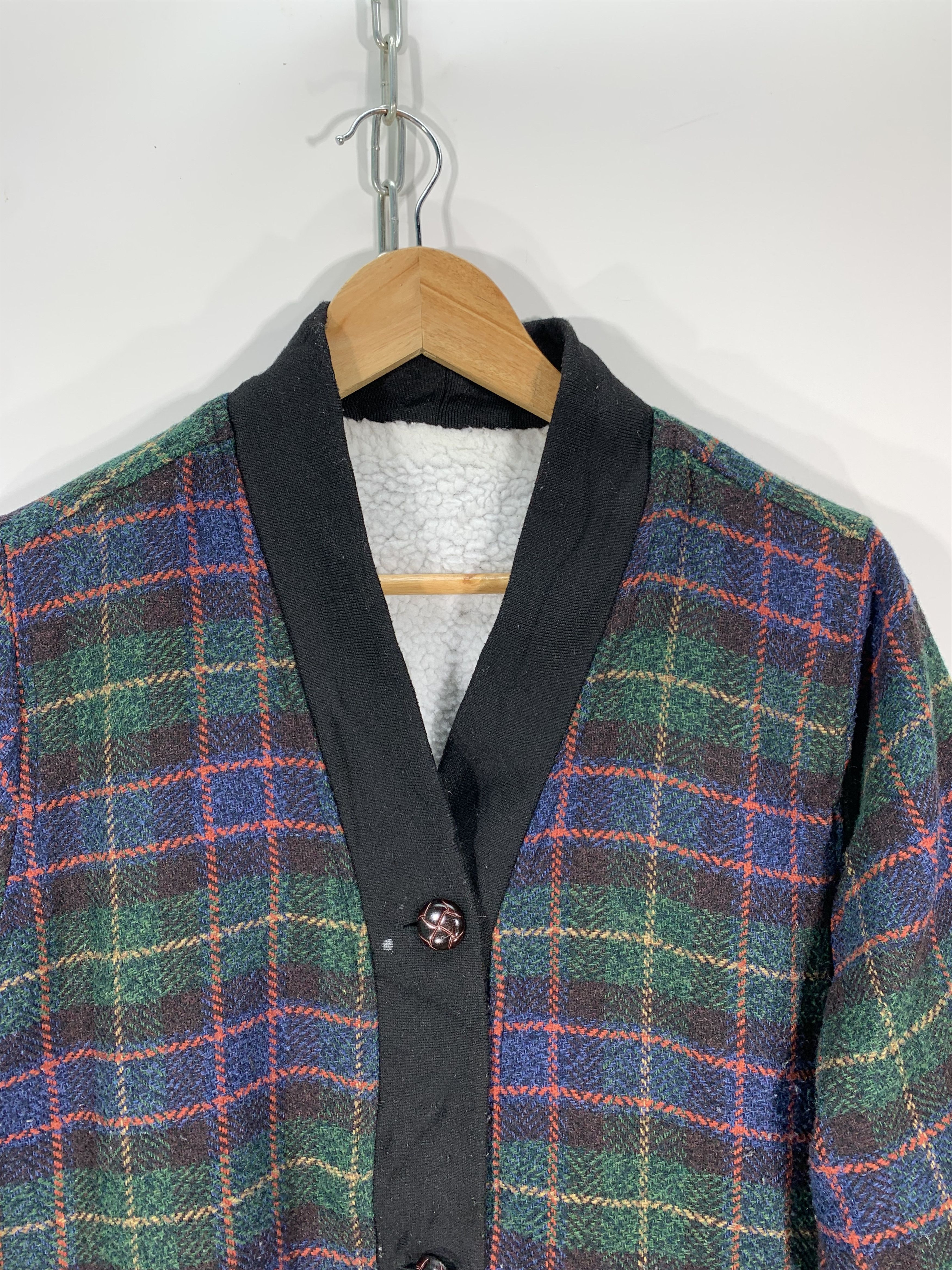 Japanese Brand × Vintage Vintage Wool Cardigan Sherpa Size US M / EU 48-50 / 2 - 2 Thumbnail
