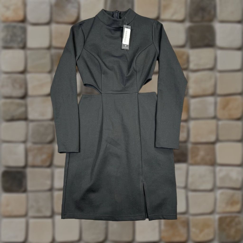 Lulus Lulus Dress Womens XS Black Bodycon Blouson New Size XS / US 0-2 / IT 36-38 - 1 Thumbnail