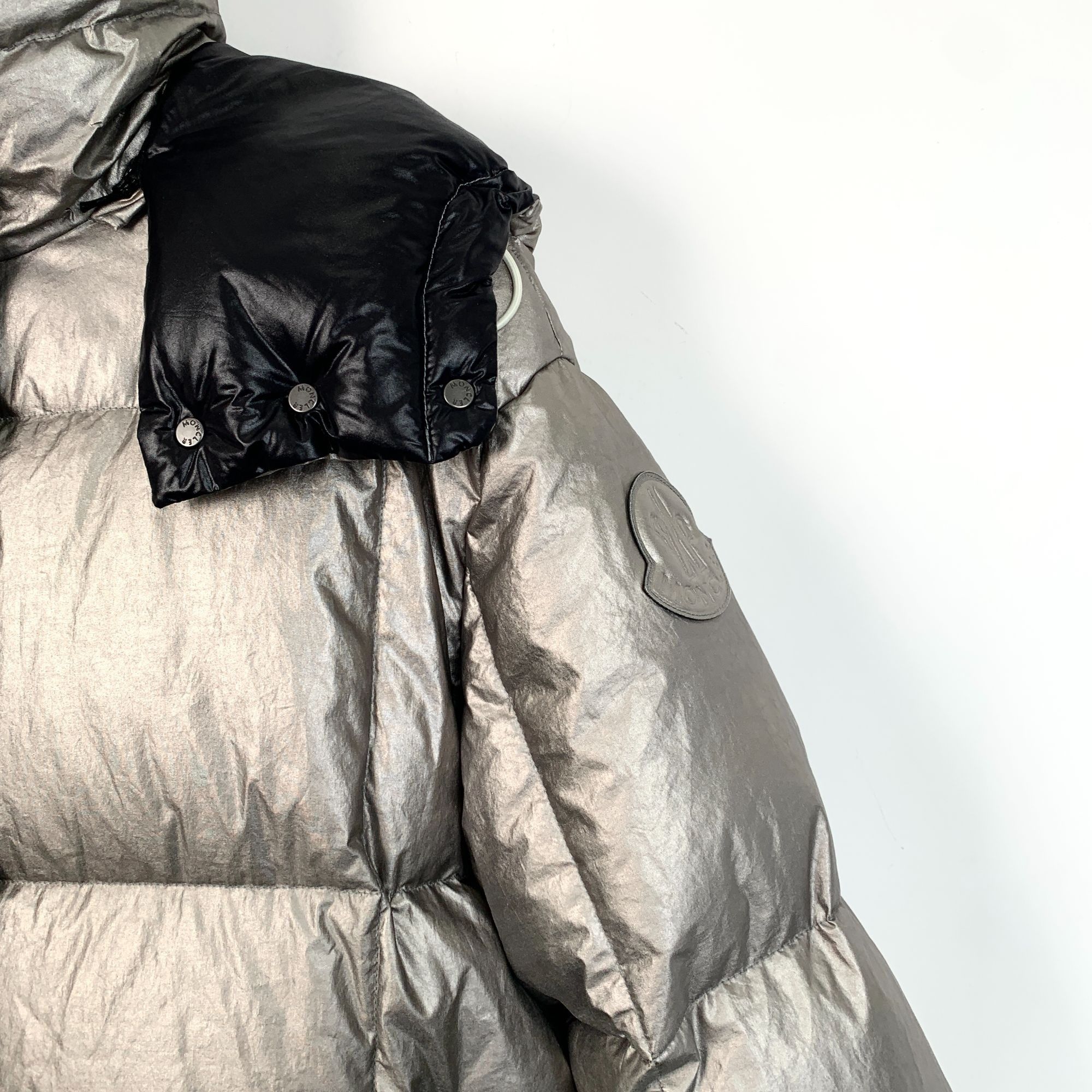 Moncler Moncler Silver Parana Quilted Down Jacket Hooded Zipper Coat Size XS / US 0-2 / IT 36-38 - 7 Thumbnail